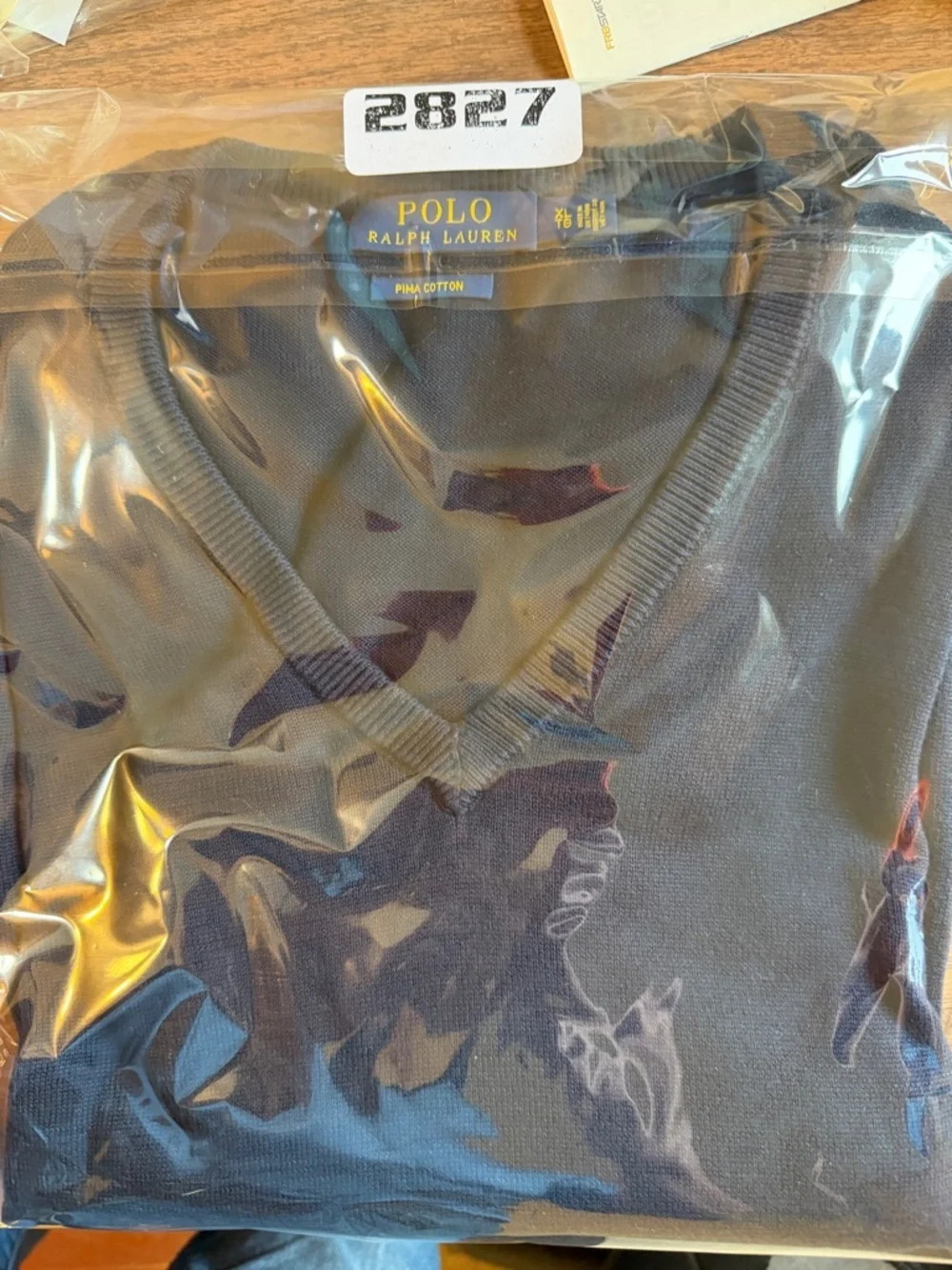 Polo‎ by Ralph Lauren Dark Navy V-Neck Sweater with Light Blue Pony
